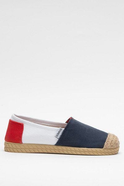 Liger Women's Linen Ballerina Shoes Dark Blue - Red