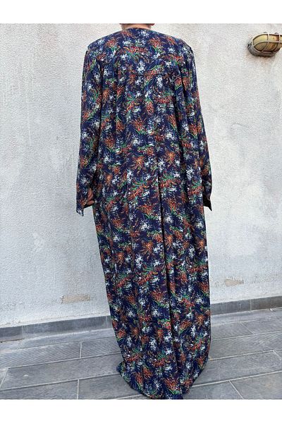hoaryage Robadan Long Sleeve 100% Viscose Push Flower Mother Dress, Prayer Dress