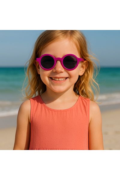 CHANCE GİFT Round Kids Sunglasses Unisex Eyewear Uv 400 Protection Polarized Ce Certified Trending Glasses
