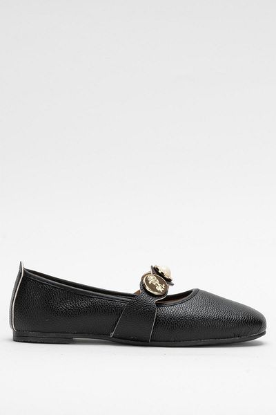 Liger Women's Accessory Strap Ballerina Shoes Black