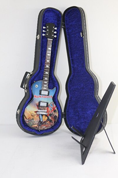shop ÇANTALI DEKORATİF ROCK GİTAR AYAKLI STANDLI IRON MAIDEN 25CM