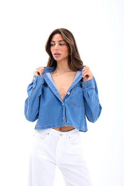 Kokosh moda 7367 Denim Shirt-Blue