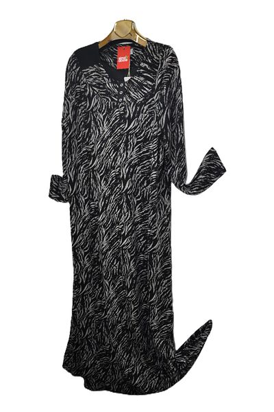 elma abone Super Battal Patterned Mother's Dress