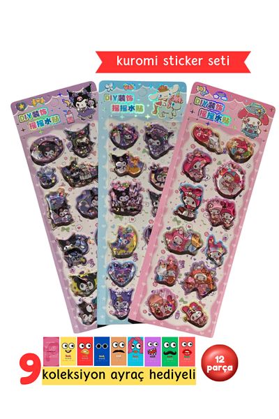 Pembe Pasaj Kuromi My Melody Sanrio 3D Juicy Sticker