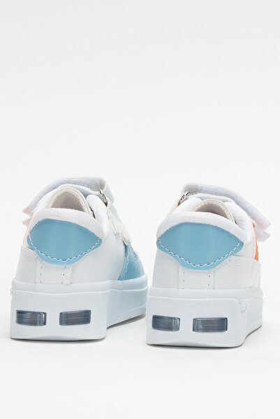 Liger Lighted Unisex Comfortable Lightweight Children's Sports Shoes Turquoise - Orange