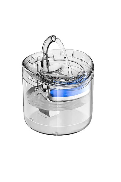 MDS Automatic Pet Water Fountain Transparent Design 2L Capacity Cat Dog Dispenser Faucet Silent Pump with Filter