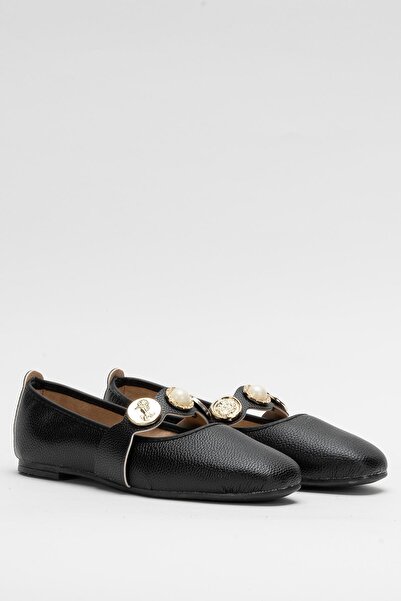 Liger Women's Accessory Strap Ballerina Shoes Black