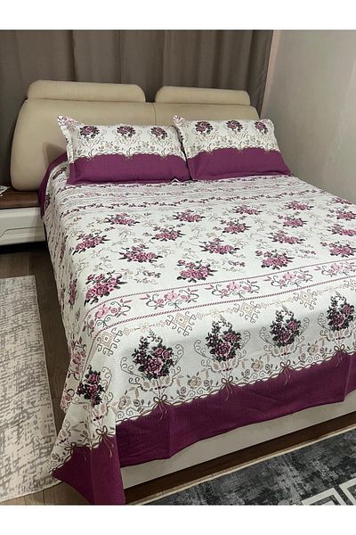 ASL HOME Double Personal Battal Size Bed Cover (Pi̇ke)