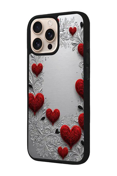Aksel Kılıf Apple iPhone 16 Pro Compatible Printed, Matte Black, Soft Silicone, Protective, Shock Absorbing Cover, Case