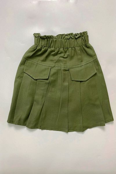 TUOBEBE Girl's Pleated Skirt Muslin Shirt 2-Piece Set