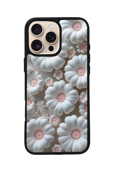 Aksel Kılıf Apple iPhone 16 Pro Compatible Printed, Matte Black, Soft Silicone, Protective, Shock Absorbing Cover, Case