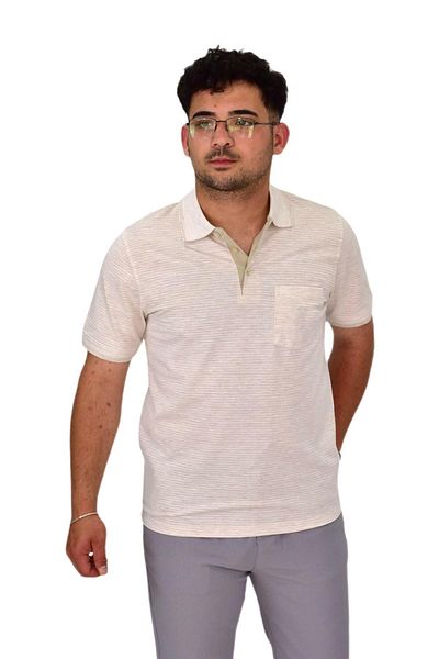DYNAMO Men's Polo Neck Button T-Shirt T-224 Bgl-St04590