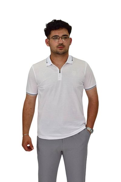 DYNAMO Men's Polo Neck Zipper T-Shirt T237 Bgl-St04593