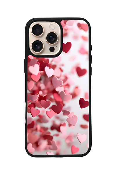 Aksel Kılıf Apple iPhone 16 Pro Compatible Printed, Matte Black, Soft Silicone, Protective, Shock Absorbing Cover, Case