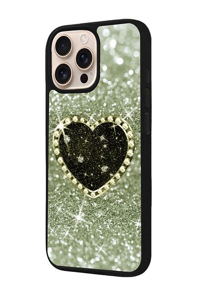 Aksel Kılıf Apple iPhone 16 Pro Compatible Printed, Matte Black, Soft Silicone, Protective, Shock Absorbing Cover, Case