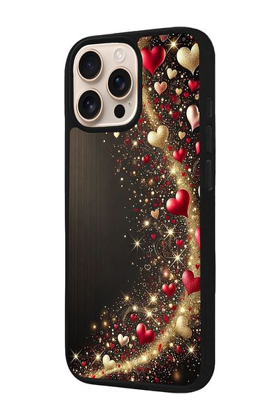 Aksel Kılıf Apple iPhone 16 Pro Compatible Printed, Matte Black, Soft Silicone, Protective, Shock Absorbing Cover, Case