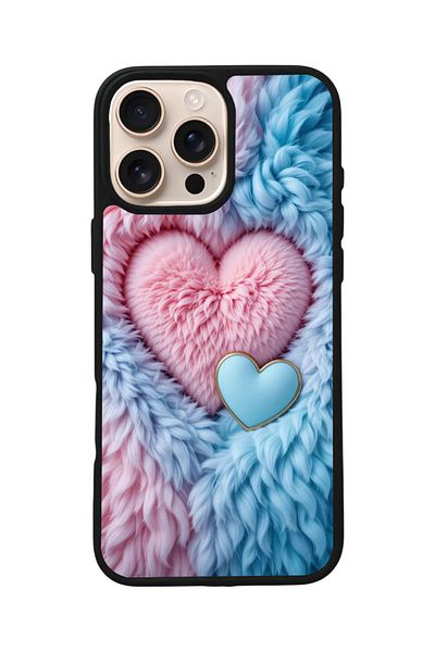 Aksel Kılıf Apple iPhone 16 Pro Compatible Printed, Matte Black, Soft Silicone, Protective, Shock Absorbing Cover, Case