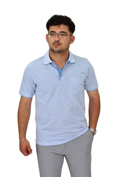 DYNAMO Men's Polo Neck Button T-Shirt T-224 Bgl-St04590