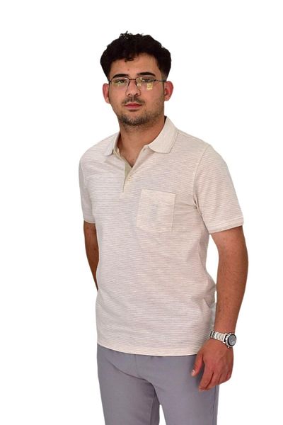 DYNAMO Men's Polo Neck Button T-Shirt T-224 Bgl-St04590