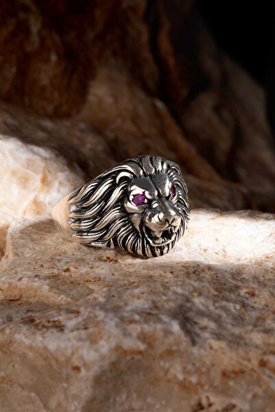 Zefir Aslan Yeleli Gümüş Yüzük