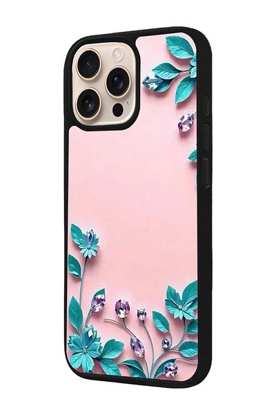 Aksel Kılıf Apple iPhone 16 Pro Compatible Printed, Matte Black, Soft Silicone, Protective, Shock Absorbing Cover, Case