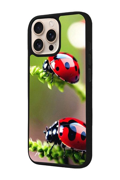 Aksel Kılıf Apple iPhone 16 Pro Compatible Printed, Matte Black, Soft Silicone, Protective, Shock Absorbing Cover, Case