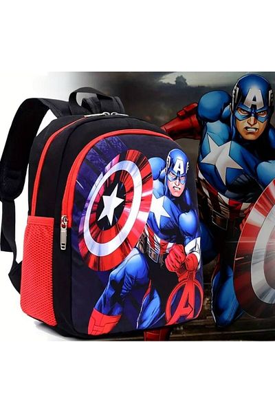 Emre Bebe Captain America Patterned Boy's Small Backpack