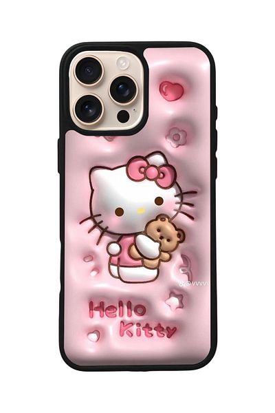 Aksel Kılıf Apple iPhone 16 Pro Compatible Printed, Matte Black, Soft Silicone, Protective, Shock Absorbing Cover, Case
