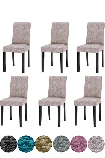 Avral Home Κάλυμμα καρέκλας Jacquarli 6τμχ Μοτίβο ράβδου Υψηλής ελαστικότητας Κάλυμμα καρέκλας