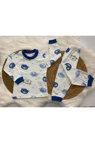 BİGÜMEX Boy's Bear Head Printed Pajama Set