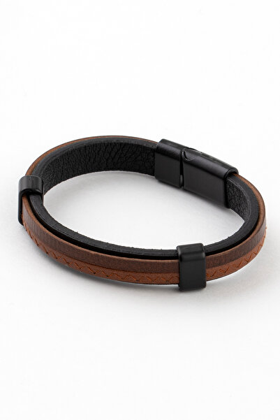 Sortie Aksesuar Genuine Leather Magnet Gift Men's Bracelet