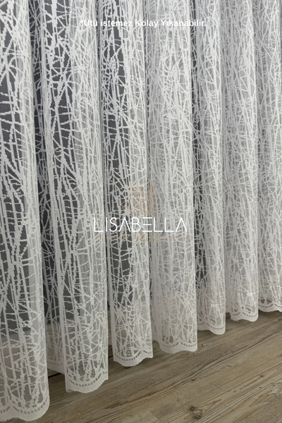 LisabellaHome The Shine of the Shell Heavyweight Knitted Tulle (1X2.5 Pile Stitched) Does Not Iron.