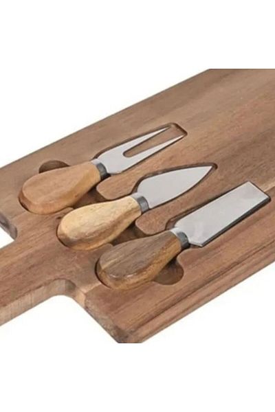MATMEL Acacia Cheese Presentation Set - Brown - 37X16 cm