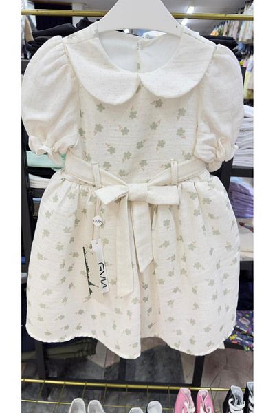 VOSVOSBABYSTORE ΦΟΡΕΜΑ ΒΡΕΦΙΚΟ ΚΡΕΜ ΠΡΑΣΙΝΟ ΛΟΥΛΟΥΔΙ ΜΟΝΤΕΛΟ