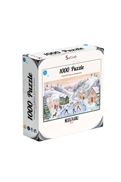 Soi Craft 1000 Parça Puzzle Neşeli Karlı Köy
