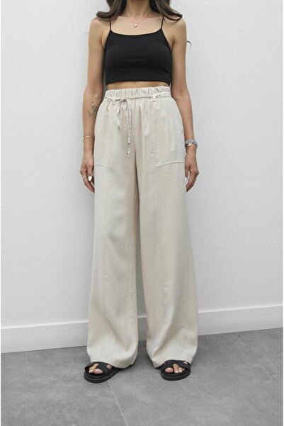 Havoş Μπεζ παντελόνι Noemi με κορδόνια