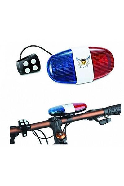 SyaMAG Bicycle Horn, Police Siren and Flashing Lights, 4 Sounds