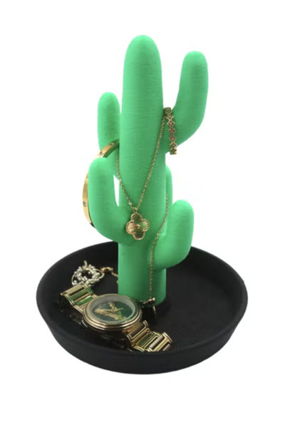 3D Brothers Elegant Cactus Ring Holder – Decorative Organizer for Jewelry