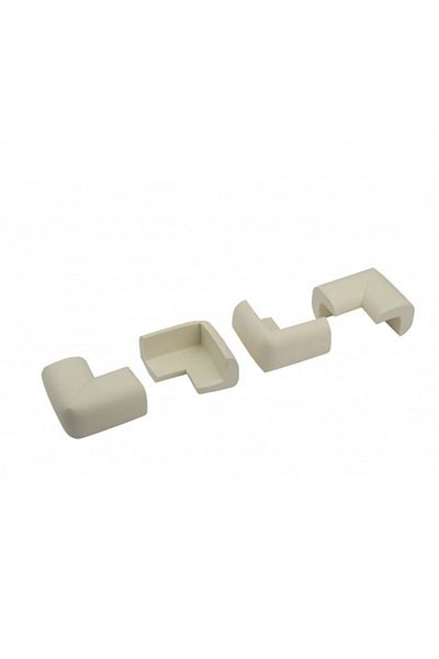 SyaMAG Set 4 bucati groase protectii colturi mobilier, 3.5 x 1.2 x 5.5 cm, Alb