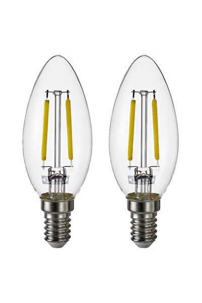 IKEA Solhetta 2 Adet E14 250 Lümen Sıcak Beyaz Flamanlı Led Ampul