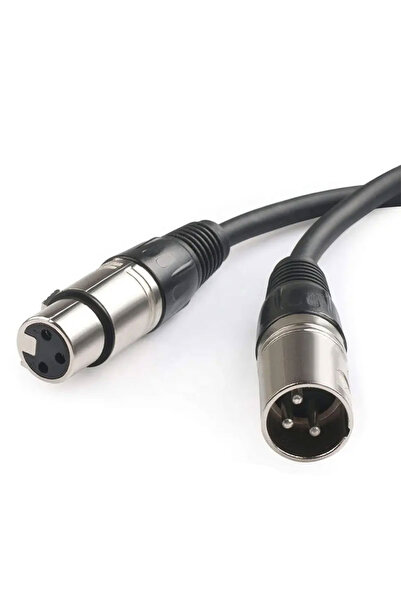 BK Teknoloji 3 Pin XLR Dişi-Erkek Mikrofon Mikser Ses Uzatma Kablosu - 5 Metre