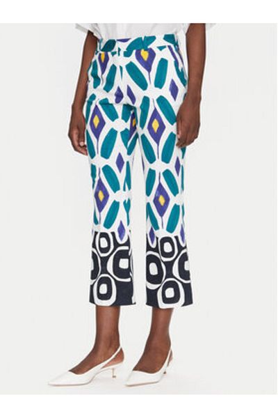 Luisa Spagnoli Women's Fabric Trousers 542057 ASTERISCO Colored, Blue