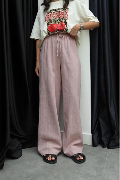 Havoş Dusty Rose Vump Linen Trousers