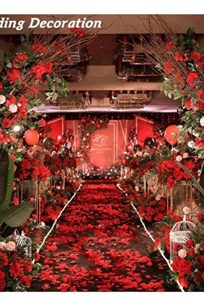 Choice 2000 pieces of red silk rose petals for party decorations to add a special touch.