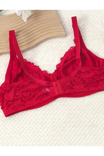 SS HOME CONCEPT Plus Size Red Bra, Plus Size Bra