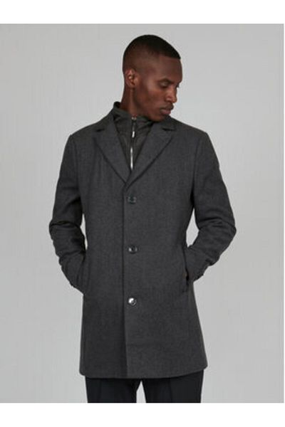 Matinique Men's Wool Coat 30206267 Gray