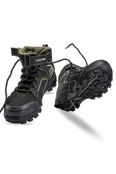 Lahti Pro Fur-Inlaid Leather-Velvet Boot (S3Src) - 46