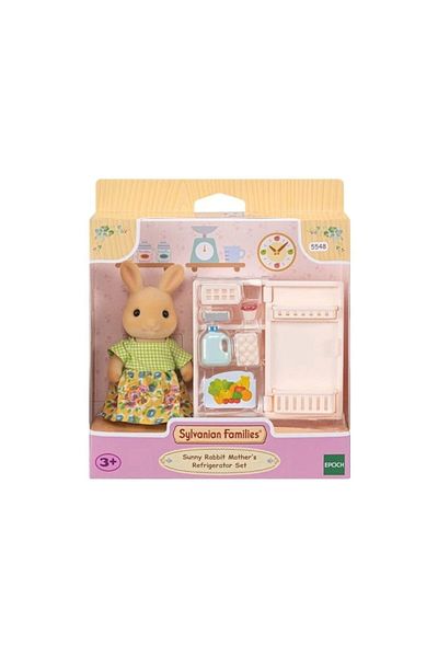 ADORE OYUNCAK 5548 Sylvanian Families Sunny Rabbit Mother and Refrigerator Set +3 Years