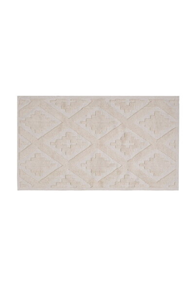 ASPARTAM سجادة حمام سوفت نيل قطعتين - إكرو - 60x100 سم + 50x60 سم