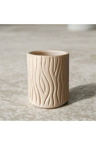 FSclayArt Ceramic Handmade Cup with Tree Pattern